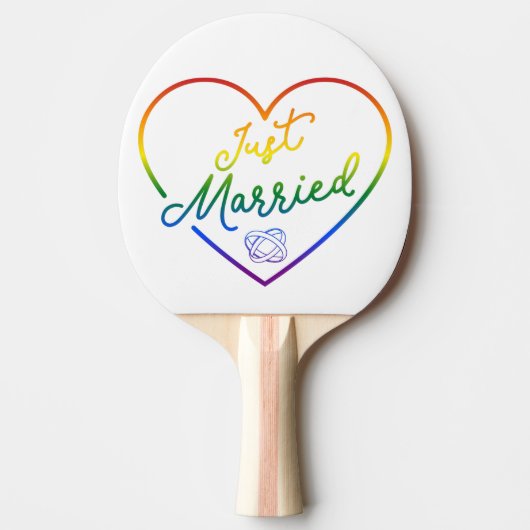 Just Married III - LGBTQ ウェディング 卓球ラケット (正面)
