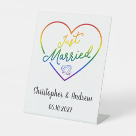 Just Married III - LGBTQ ウェディング 台座サイン