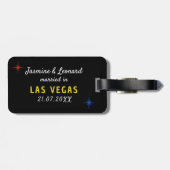 Just Married Las Vegas Wedding Couple ラゲッジタグ (裏面横)