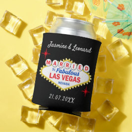 Just Married Las Vegas Wedding Favor 缶クーラー