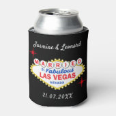Just Married Las Vegas Wedding Favor 缶クーラー (缶正面)