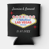 Just Married Las Vegas Wedding Favor 缶クーラー (正面)