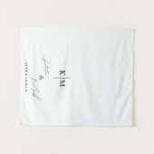 Just Married Monogram Wedding Car Banner Sign タペストリー (正面(横))