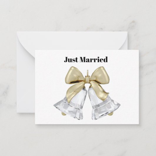 Just Married Note Card ノートカード (正面)