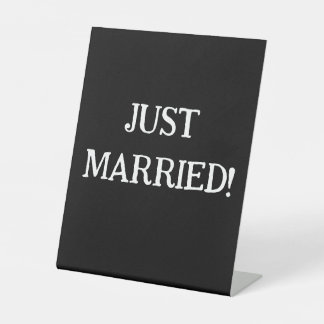 JUST MARRIED PEDESTAL SIGN 台座サイン
