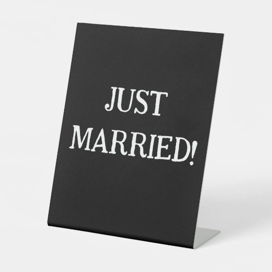 JUST MARRIED PEDESTAL SIGN 台座サイン (正面)