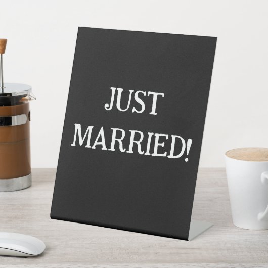 JUST MARRIED PEDESTAL SIGN 台座サイン (インサイチュ)