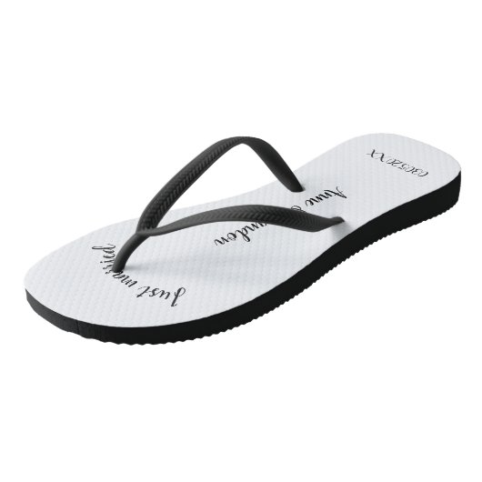 Just married personalisierbare ビーチサンダル (アングル)