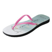 Just married personalisierbare Flip Flops ビーチサンダル (アングル)