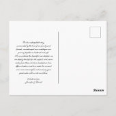 Just Married Romantic Wedding Photo Announcement ポストカード (裏面)