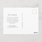 Just Married Script Wedding Photo Announcement ポストカード (裏面)