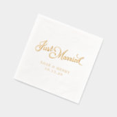 Just Married Wedding 箔ナプキン (左)