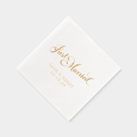 Just Married Wedding 箔ナプキン (右)