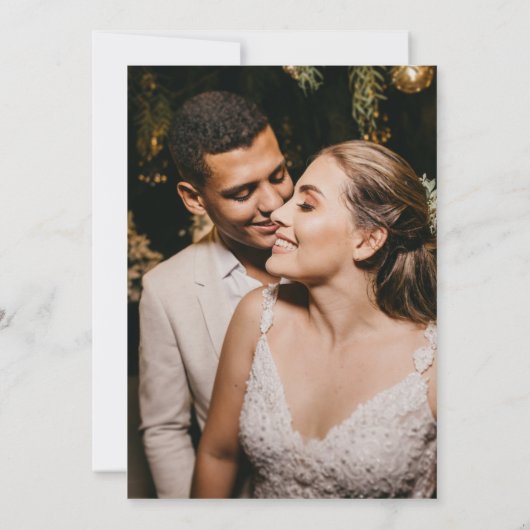 Just Married Wedding Announcement | Photo Template 招待状 (裏面)