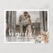 Just Married Wedding Announcement Postcard ポストカード (正面)