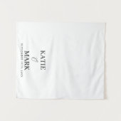 Just Married Wedding Fabric Car Banner Sign タペストリー (正面(横))