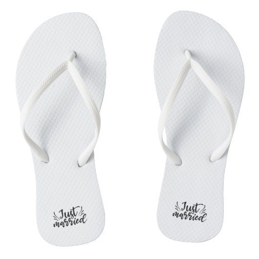 Just Married Wedding Marriage Slippers ビーチサンダル (ソール)