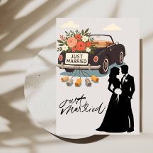 Just Married Wedding Party-Elegant Modern Newlywed
