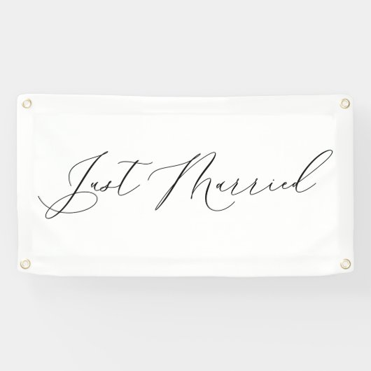 Just Married Wedding Send-off Car Banner Sign 横断幕 (横)