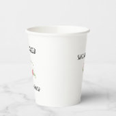 Just Married with Bride & Groom Names Wedding Date 紙コップ (左)