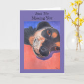 Just Me 恋しく思's You 5 x 7 greeting card カード (黄色い花)