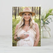 Just Me and My Little シンプル One Photo Neutral Inv 招待状 (スタンド正面)