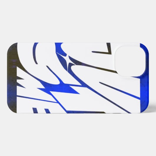 Just Me - Blue Phone Case iPhoneケース (裏面横)
