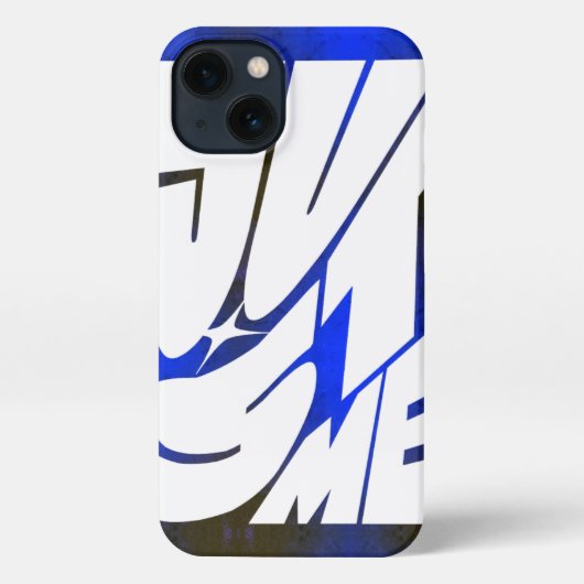Just Me - Blue Phone Case iPhoneケース (裏面)