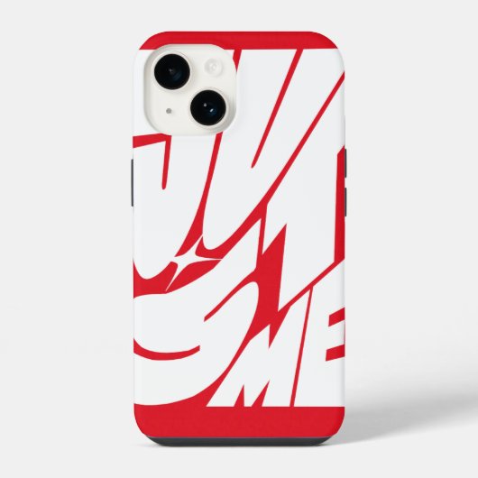 Just Me - Red iPhoneケース iPhone 14ケース (裏面)