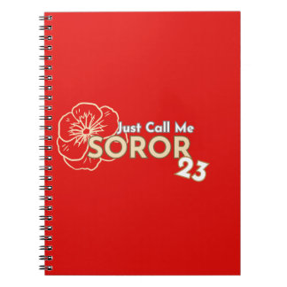 Just Me Soror 2023 Crimsom & Cream Notebook ノートブック