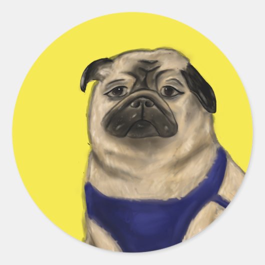 Just Me Stickers ラウンドシール (正面)