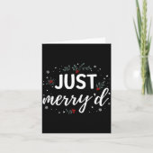 Just Merry'd Matching Christmas Wedding Party Marr カード (正面)