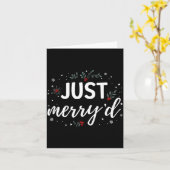 Just Merry'd Matching Christmas Wedding Party Marr カード (黄色い花)