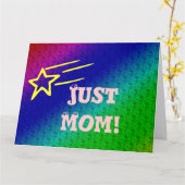 Just Mom Superstar Blue, Green Star of My Life Big カード (黄色い花)