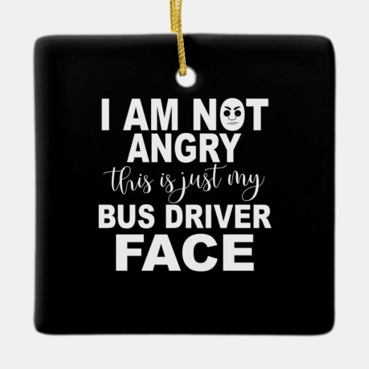 Just My Bus Driver顔 セラミックオーナメント (正面)