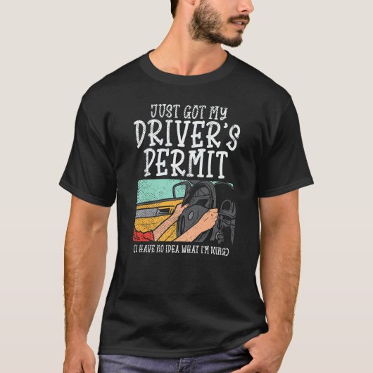 Just My Drivers得 License Permit New Driver Stud Tシャツ (正面)