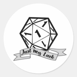 Just My Luck d20ステッカー ラウンドシール