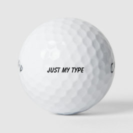 "Just My Type" フラッフィーゴルフデート カップルバレンタイン ゴルフボール