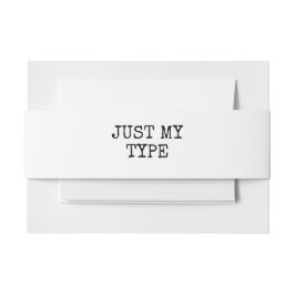 Just my Type Typewriterスタイル結婚ズ 招待状ベリーバンド