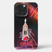 Just one キスfrom Oran, Black Neon Phone Case iPhoneケース (裏面)