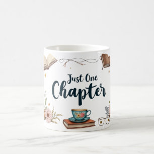 Just One Chapter - Cozy Bohoフローラブックラバー コーヒーマグカップ