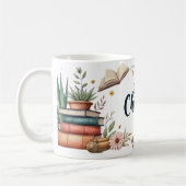 Just One Chapter - Cozy Bohoフローラブックラバー コーヒーマグカップ (左)