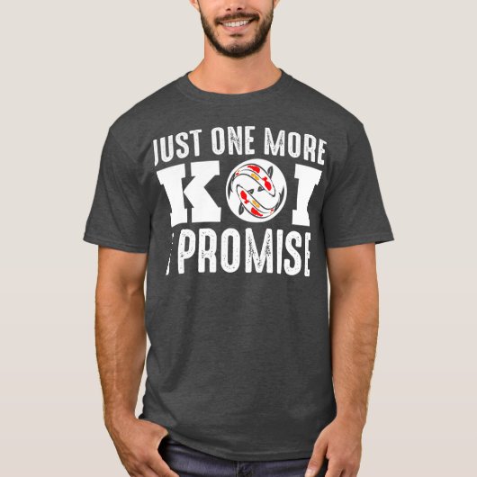 Just One Moreコイ私が約束 – 魚おもしろい農家 Tシャツ (正面)