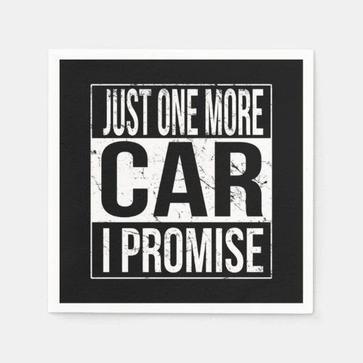Just One More Car I Promise スタンダードカクテルナプキン (正面)