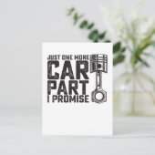 Just One More Car Part I Promise車の整備士 インビテーションポストカード (スタンド正面)