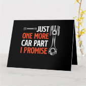 Just One More Car Part I Promise – 自動車愛好家 カード (黄色い花)