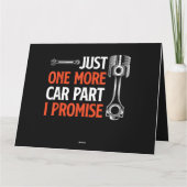 Just One More Car Part I Promise – 自動車愛好家 カード (裏面)