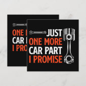 Just One More Car Part I Promise – 自動車愛好家 サンキューカード (正面/裏面)