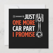 Just One More Car Part I Promise – 自動車愛好家 サンキューカード (裏面)