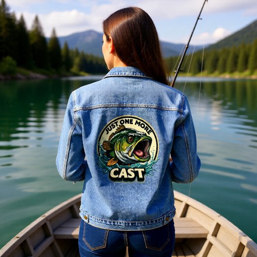 Just One More Cast Bass Fishing デニムジャケット